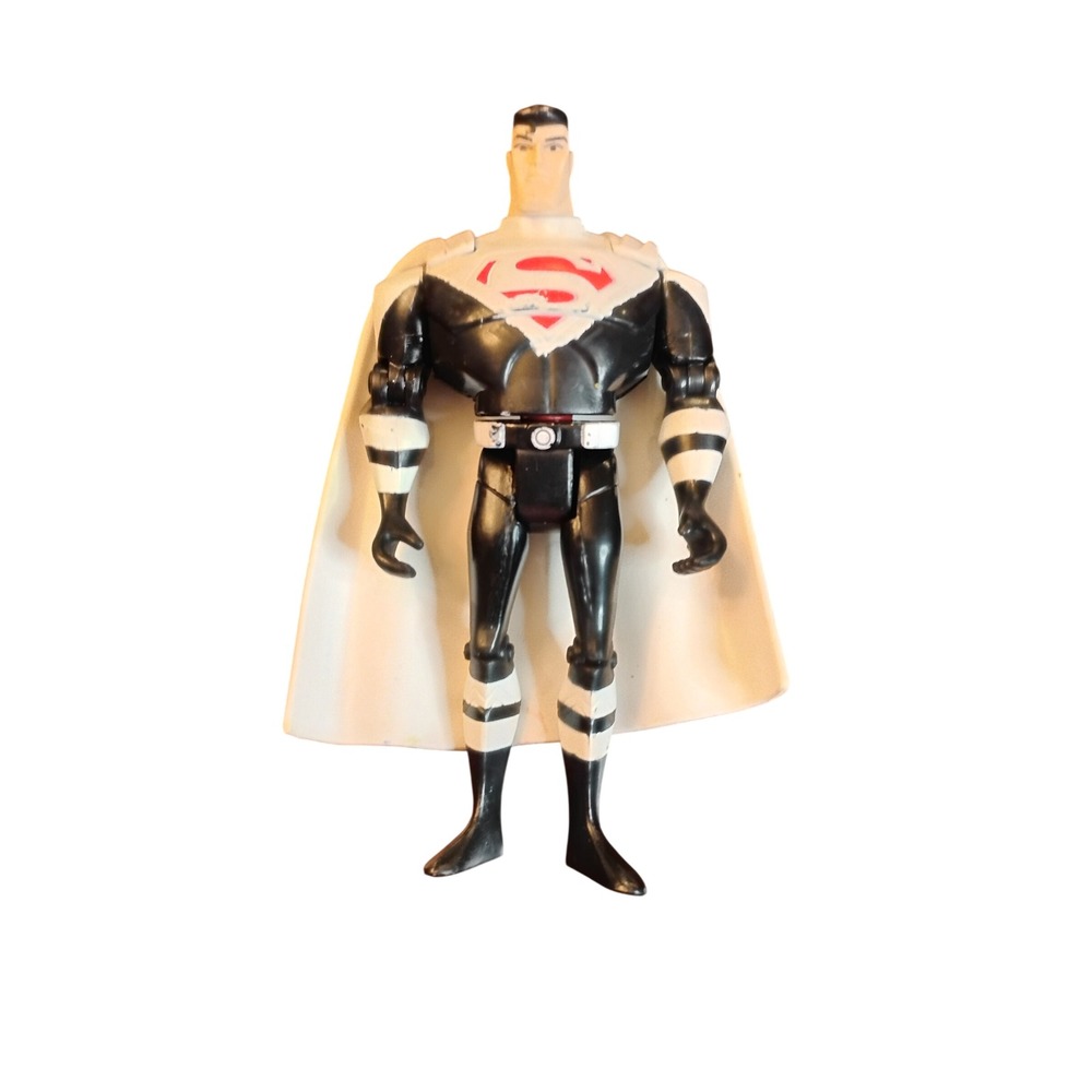 Mattel DC Justice League Unlimited Superman Black White Recovery Suit Figure